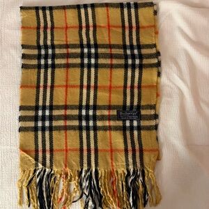 Vintage Beige Burberry Plaid Scarf